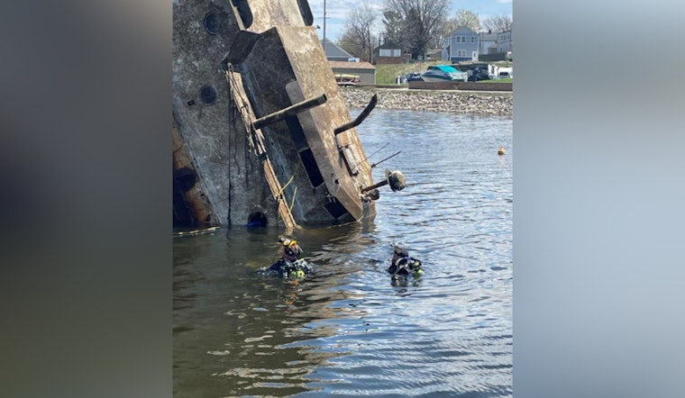 Coordinated Effort Successfully Raises Sunken Boat from Pere Marquette Lake, Owners May Face Recovery Costs Over $10,000