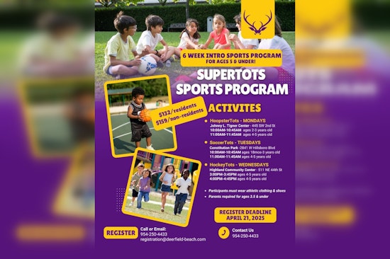 Deerfield Beach Launches 'Super Tots' Sports Programs for Children Under 5