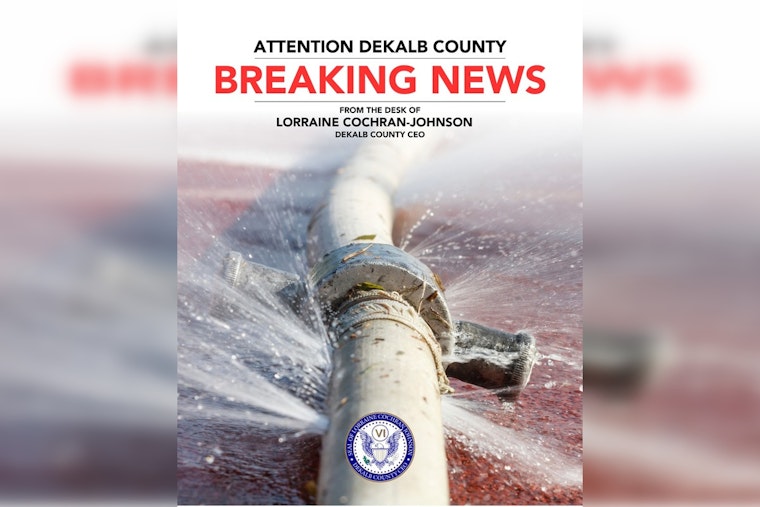 DeKalb County Crews Working to Repair Broken Water Main in Brookhaven, Bottled Water Distributed to Residents
