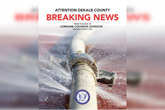 DeKalb County Crews Working to Repair Broken Water Main in Brookhaven, Bottled Water Distributed to Residents
