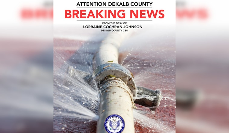 DeKalb County Crews Working to Repair Broken Water Main in Brookhaven, Bottled Water Distributed to Residents