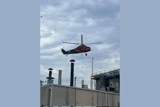 Denton's Calhoun Middle School Skies to Bustle with Helicopter Activity for HVAC Project