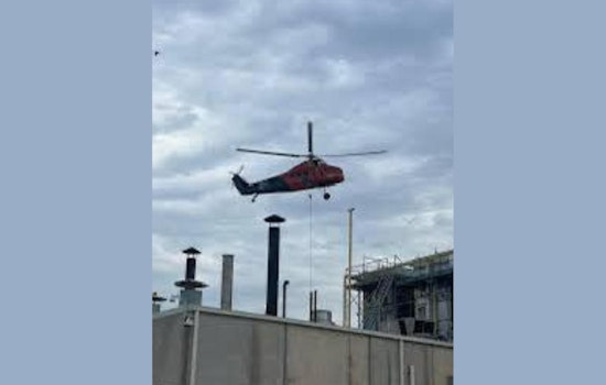Denton's Calhoun Middle School Skies to Bustle with Helicopter Activity for HVAC Project
