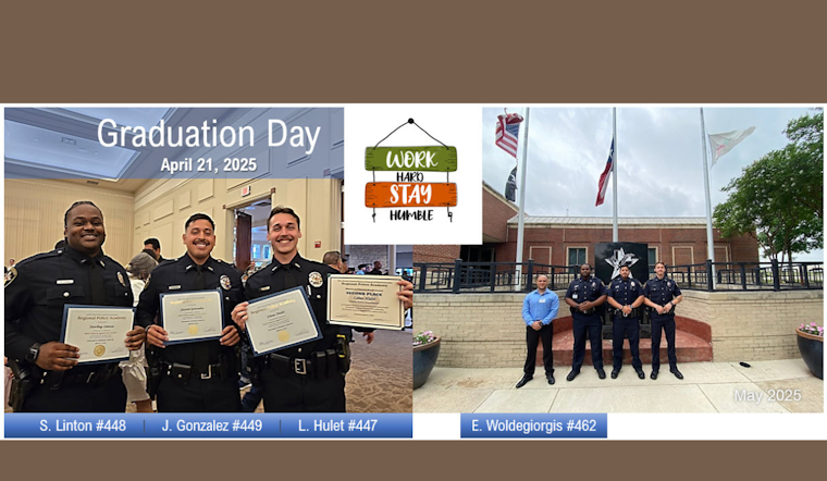 DeSoto Police Department Welcomes New Officers, Celebrates Their Achievements