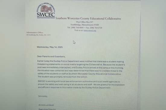 Dudley Police Determine No Credible Threat at Southern Worcester County School After Social Media Scare