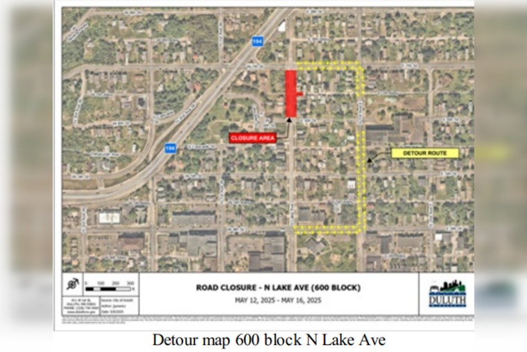 Duluth's North Lake Avenue Closure Begins May 12 for Lead Water Service Replacement Project