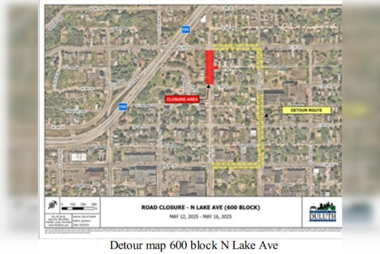 Duluth's North Lake Avenue Closure Begins May 12 for Lead Water Service Replacement Project