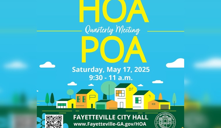 Fayetteville City Hall to Host Quarterly HOA/POA Meeting, Economic Strategy and Waste Services on the Agenda