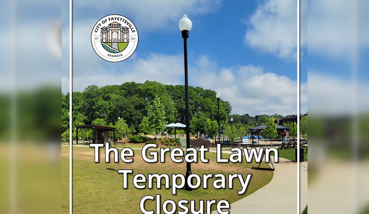 Fayetteville's City Center Park Great Lawn To Close For Six-Week Makeover, Playground Partially Off-Limits