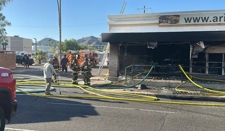 Flames Engulf Phoenix Classic Car Showroom, Destroying Several Vintage Vehicles