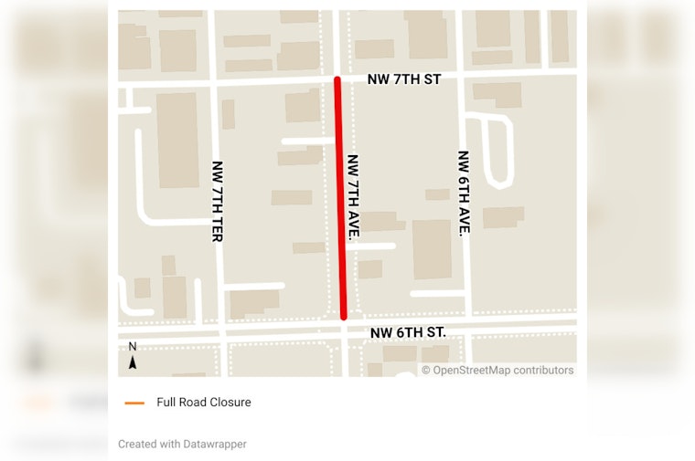 Fort Lauderdale Announces Nightly Road Closures on NW 7th Avenue for Sewer Upgrades May 19-30