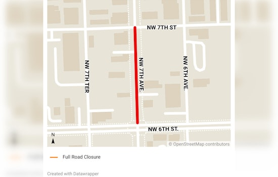 Fort Lauderdale Announces Nightly Road Closures on NW 7th Avenue for Sewer Upgrades May 19-30