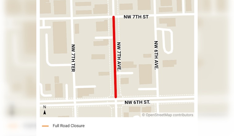 Fort Lauderdale Announces Nightly Road Closures on NW 7th Avenue for Sewer Upgrades May 19-30