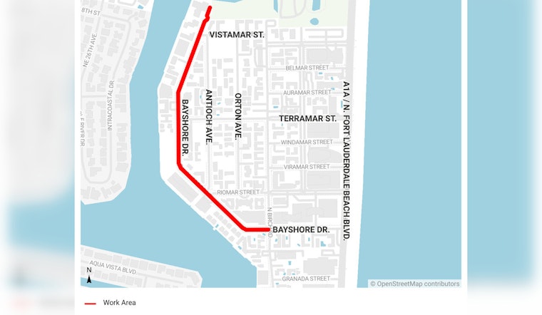 Fort Lauderdale's Bayshore Drive Set for Road Improvements Starting June 10