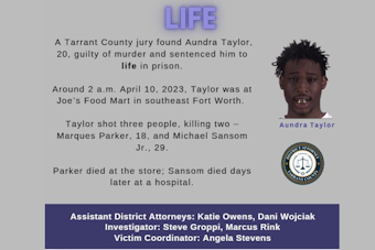 Fort Worth Man Sentenced to Life for Double Homicide in Southeast Gang-Related Shooting