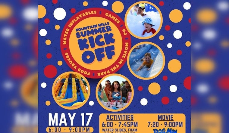 Four Peaks Park in Fountain Hills Set for Splashing Summer Kick-Off Event This Saturday with Water Fun and Outdoor Movie