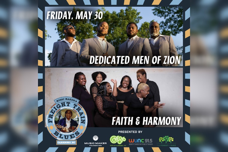 Freight Train Blues Concert to Enthrall Carrboro with Dedicated Men of Zion and Faith & Harmony