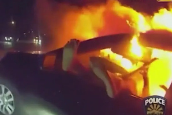Goodyear Police Officer Dakota Berry Hailed as Hero for Saving Woman from Fiery Crash on Interstate 10