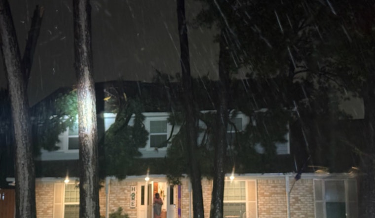 Harris County Home Damaged as Tree Collapses Amid Severe Weather in Greenwood Forest