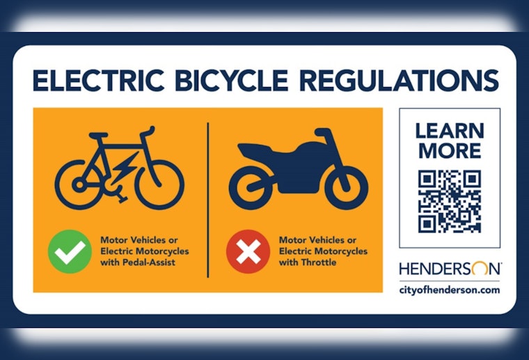Henderson Rolls Out New E-Bike Regulations to Enhance Safety and Preserve Public Spaces