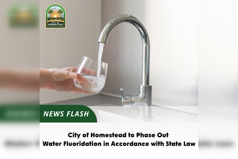 Homestead, Florida to Halt Fluoride Addition to Water Supply by July Following New State Regulations