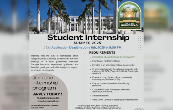 Homestead Launches Summer Internship Program for College Students Seeking Government Experience
