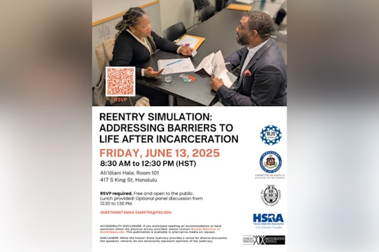 Honolulu to Host Reentry Simulation Workshop for Post-Incarceration Challenges on June 13