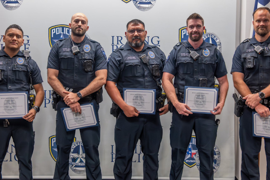 Irving Police Department Honors Dedication and Heroism at 1st Quarter Merit and Tenure Awards Ceremony