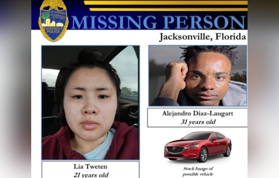 Jacksonville Community Alert as 21-Year-Old Lia Tweten Reported Missing with Companion Alejandro Diaz-Laugart