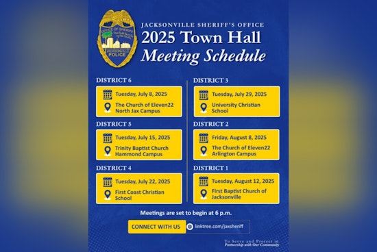Jacksonville Sheriff's Office to Host District-Wide Town Hall Meetings for Enhanced Community Engagement