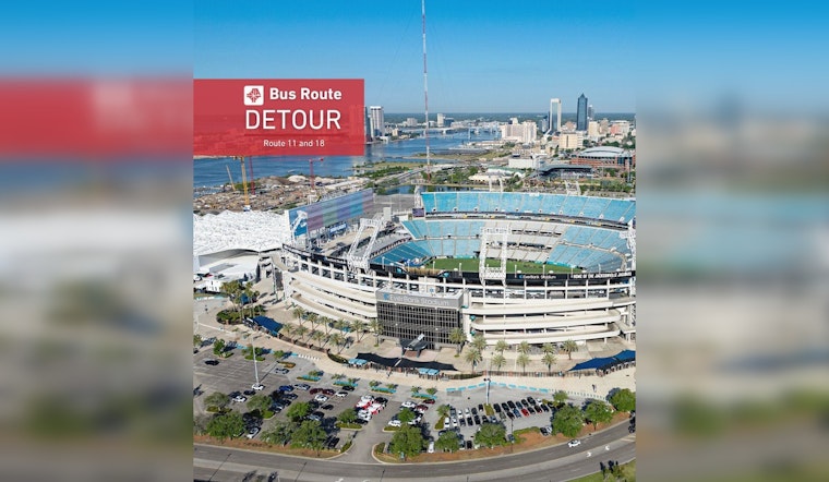 Jacksonville's JTA Announces Detours for Bus Routes 11 and 18 Due to Downtown Events