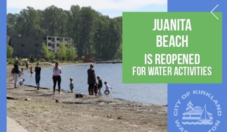 Juanita Beach in Kirkland Reopens for Water Fun as Bacteria Levels Subside