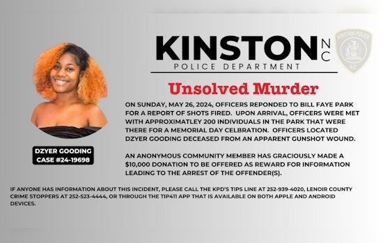 Kinston Police Reiterate Call for Tips on One-Year Anniversary of Dzyer Gooding’s Unsolved Murder