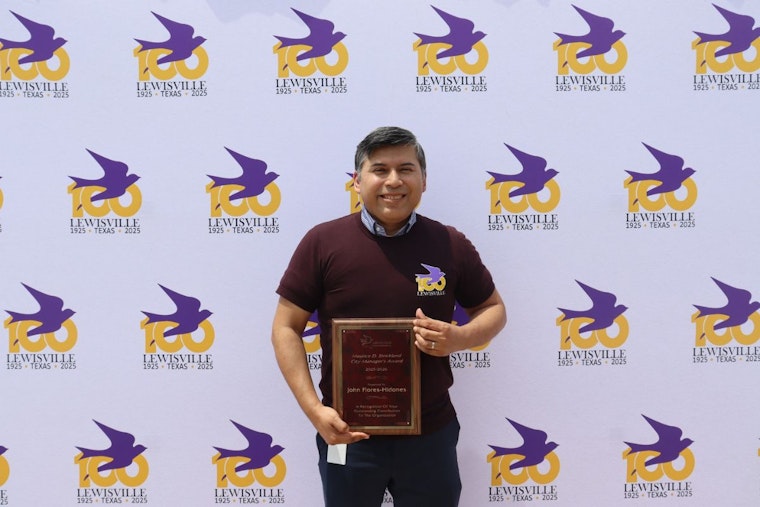 Lewisville Celebrates John Flores-Hidones' Maurice Strickland Award for Exceptional Service and Budget Efficiency