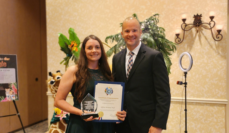 Lewisville Officer Huff Honored as First Responder of the Year for Leadership and Community Service