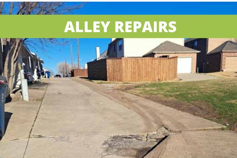 Lewisville Residents on Hillshire Dr. and Camden Dr. Prepare for Driveway Disruptions During Upcoming Alley Repairs