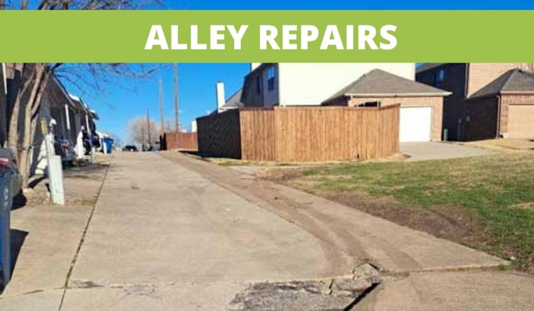 Lewisville Residents on Hillshire Dr. and Camden Dr. Prepare for Driveway Disruptions During Upcoming Alley Repairs