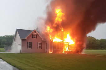 Lightning Strike Suspected Cause of Devastating House Fire in Harford County, Two Dogs Perish