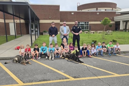 Loudon County Sheriff's Office K-9 Unit Visits Greenback Pre-K Students to Promote Community Bonds