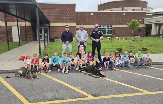 Loudon County Sheriff's Office K-9 Unit Visits Greenback Pre-K Students to Promote Community Bonds