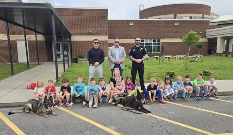 Loudon County Sheriff's Office K-9 Unit Visits Greenback Pre-K Students to Promote Community Bonds
