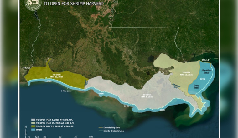 Louisiana Wildlife and Fisheries Commission Sets Dates for 2023 Spring Inshore Shrimp Season