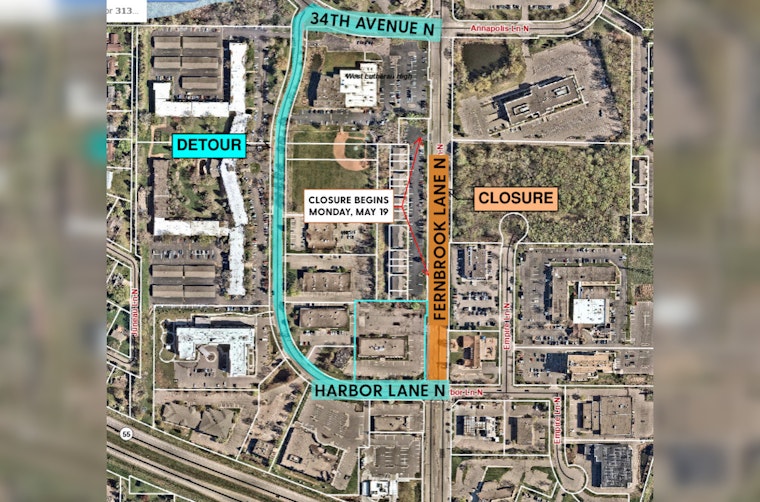 Major Road Closure Alert: Fernbrook Lane N. in Plymouth Shut Down for Utility Work Starting May 19