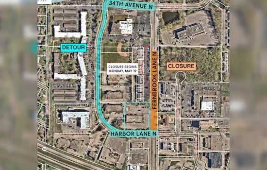 Major Road Closure Alert: Fernbrook Lane N. in Plymouth Shut Down for Utility Work Starting May 19