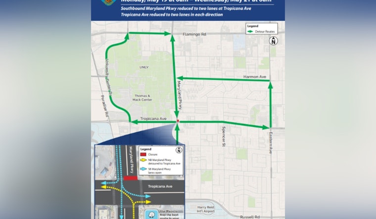 Major Traffic Disruptions Expected on Maryland Parkway as $10.3M Utility Project Begins in Las Vegas