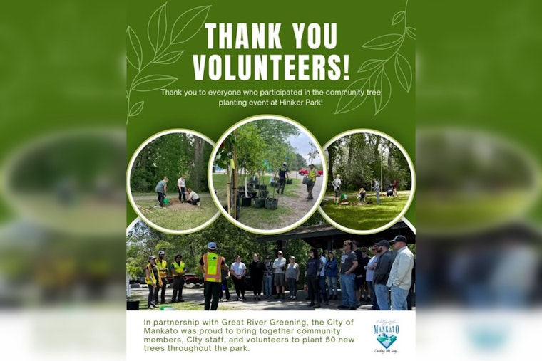 Mankato Unites for Green Growth: Community Plants 50 Trees at Hiniker Park