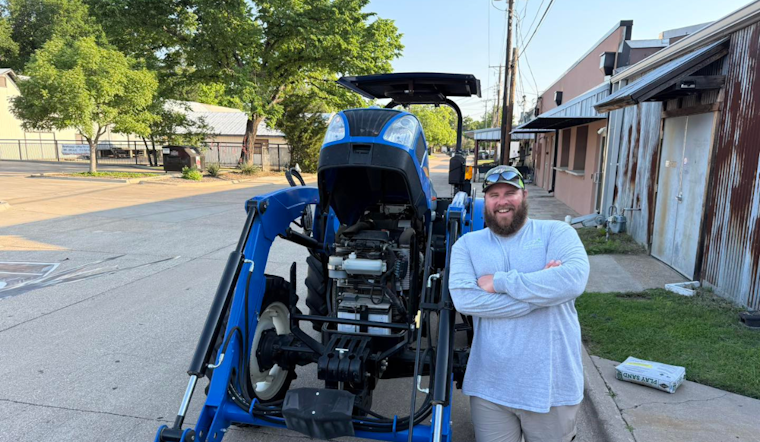 Mansfield's Parks & Recreation Tractor Earns Honorable Mention at Historic Downtown Car Show
