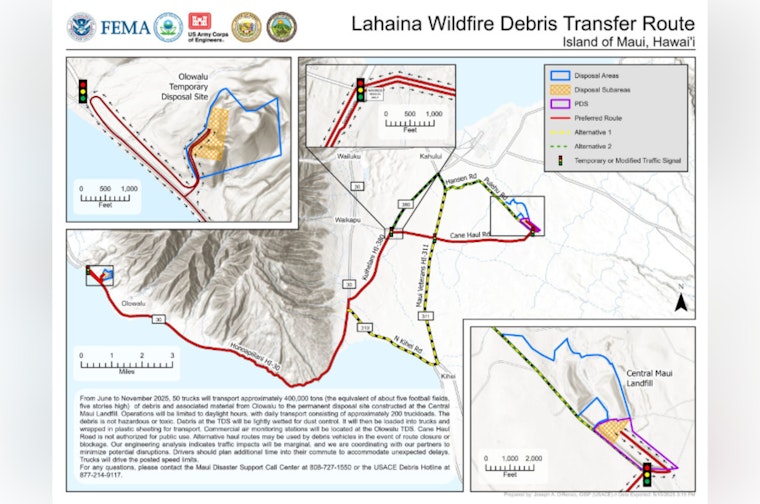 Maui Braces for Traffic Delays as Wildfire Debris Transfer Begins in June