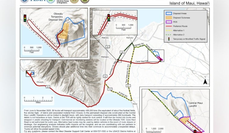 Maui Braces for Traffic Delays as Wildfire Debris Transfer Begins in June