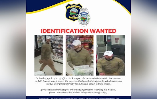 Medford Police Seek Public's Help to Identify Suspect in Credit Card Theft Spree